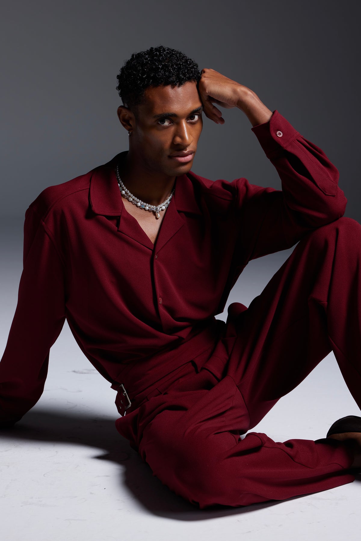 Burgundy cocktail suitdresses Pant