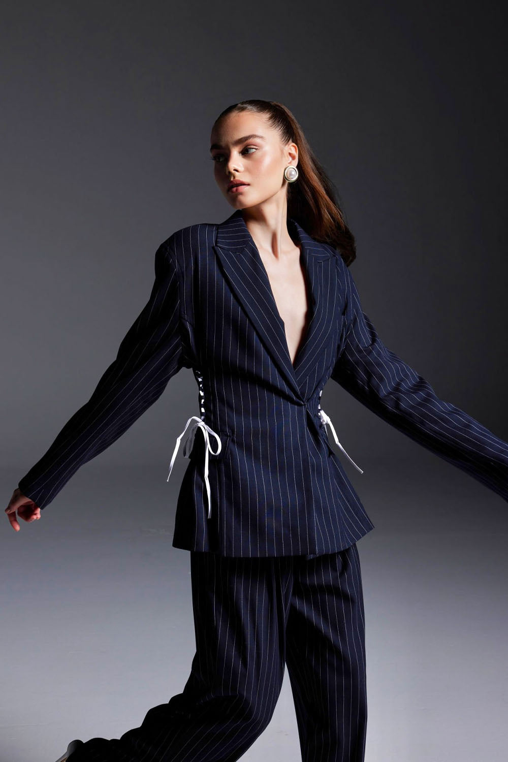 Striped Navy Blue Pant