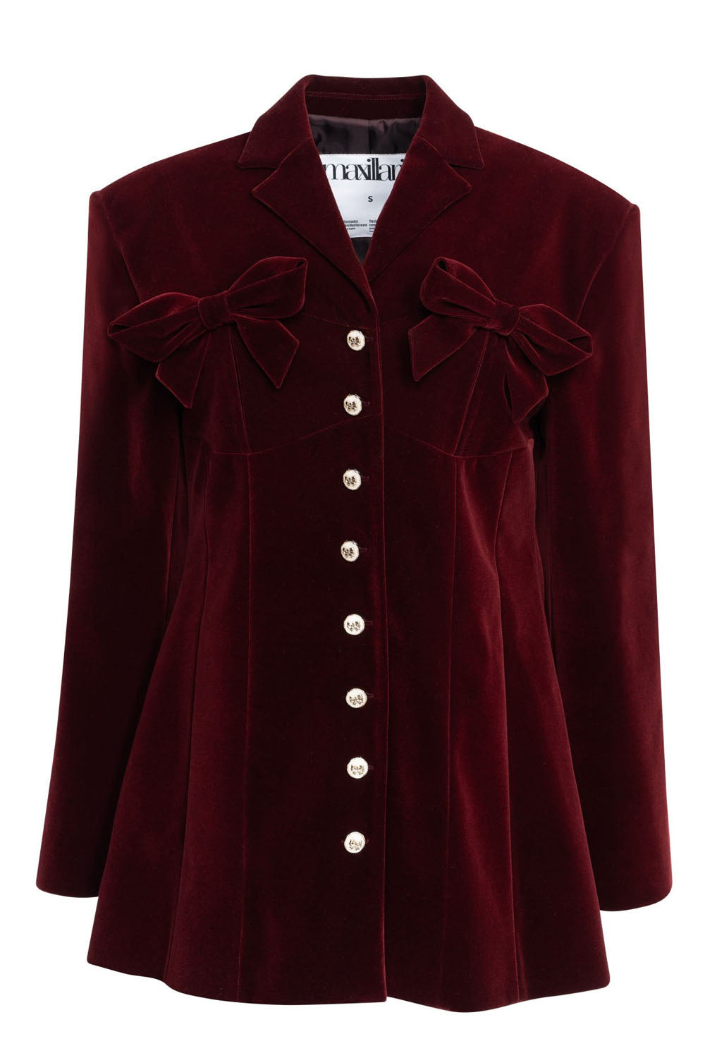 Burgundy Jacket Dress with bow detail
