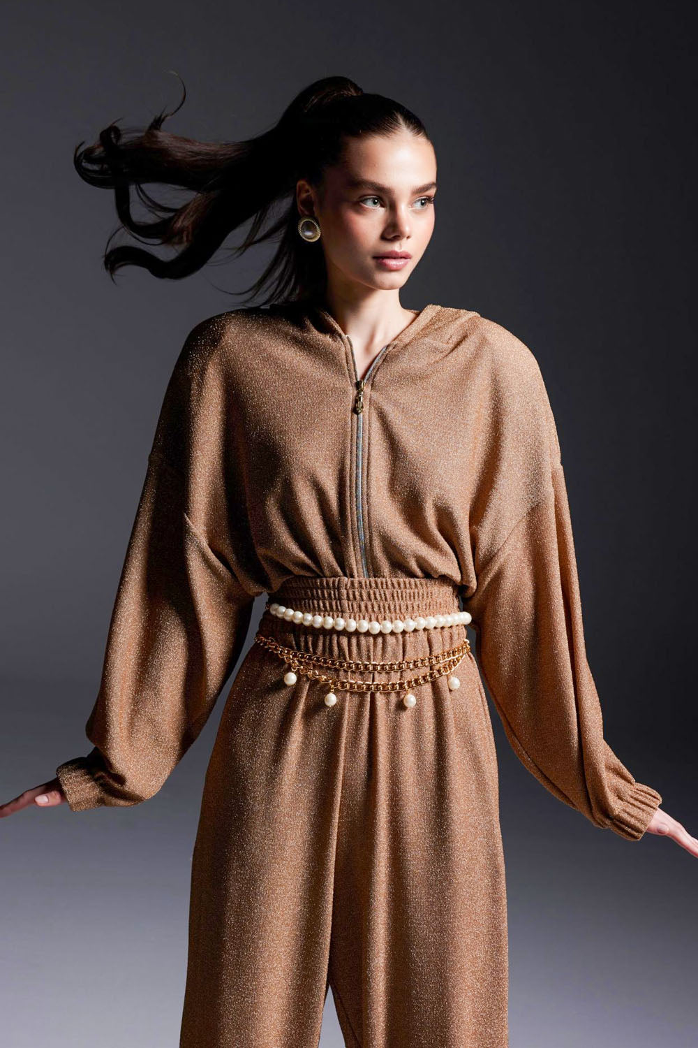 Gold & Silvery Venus Sweat Pant