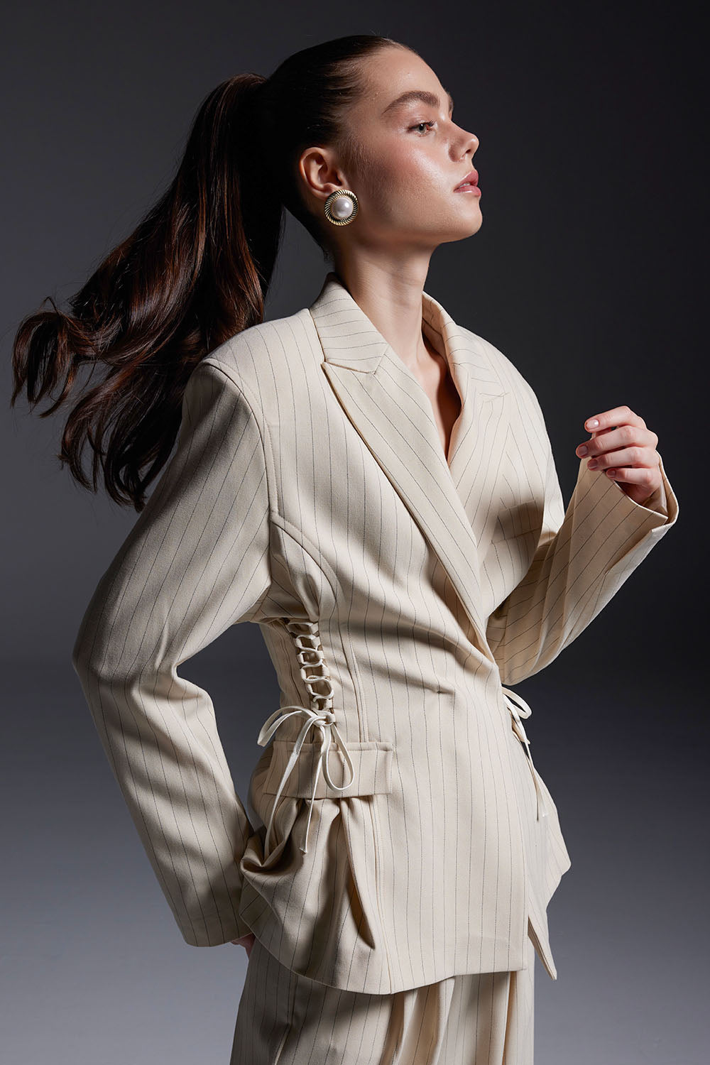 Striped Cream Jacket