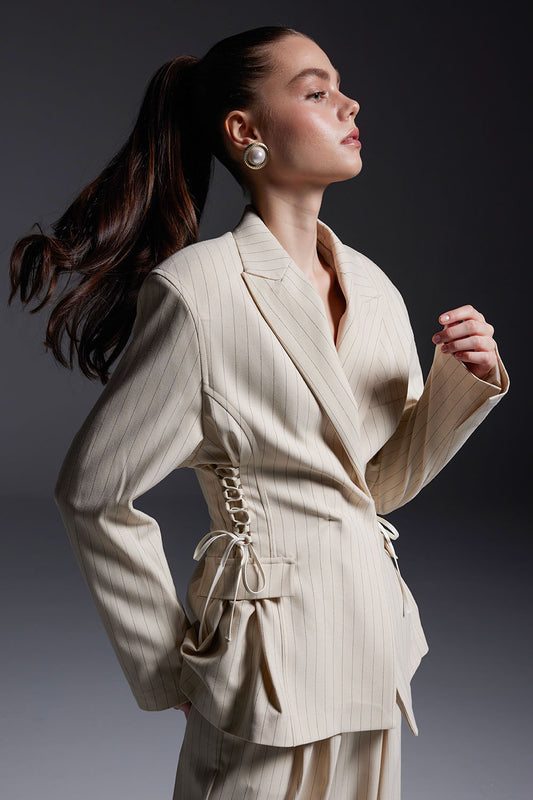 Striped Cream Jacket