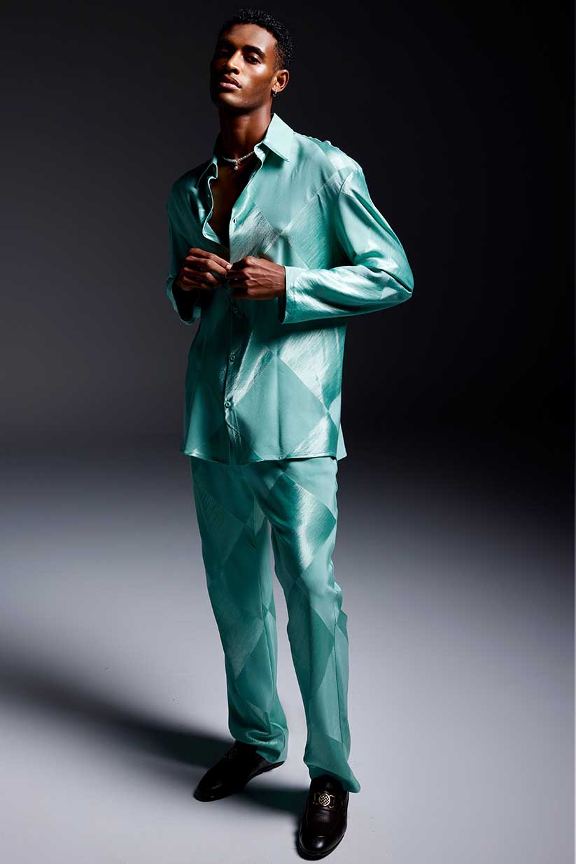Baby Blue checkered pant