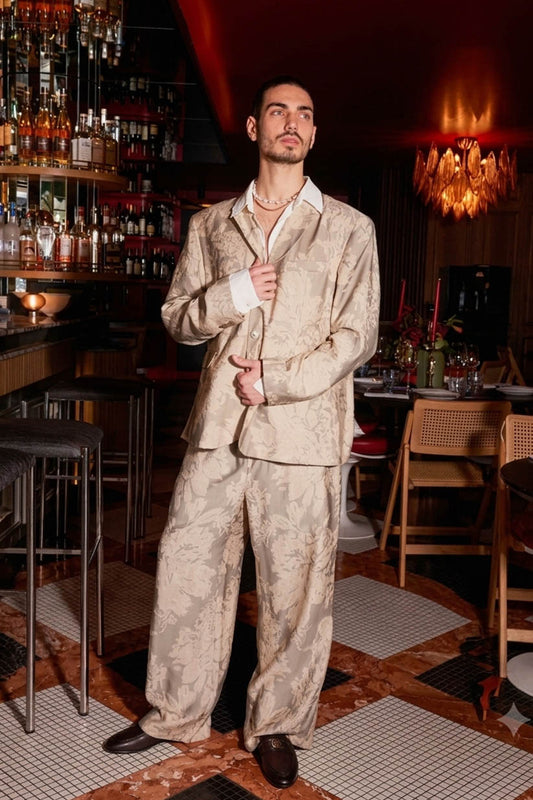 Men's suit with a floral pattern
