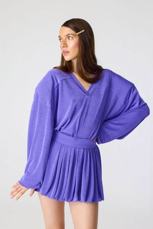 Oversized Purple tennis-style Top
